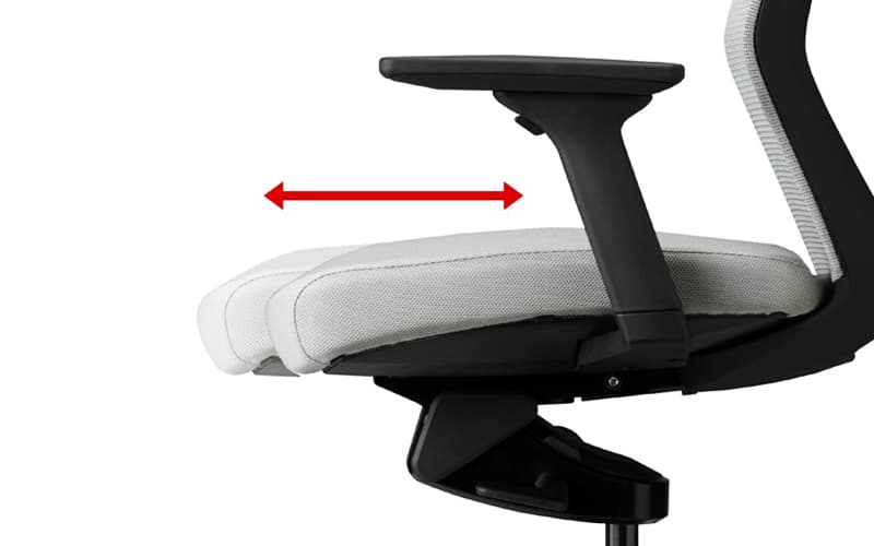 مکانیزم کشویی تغییر عمق صندلی، از ویژگی های صندلی ارگونومیک